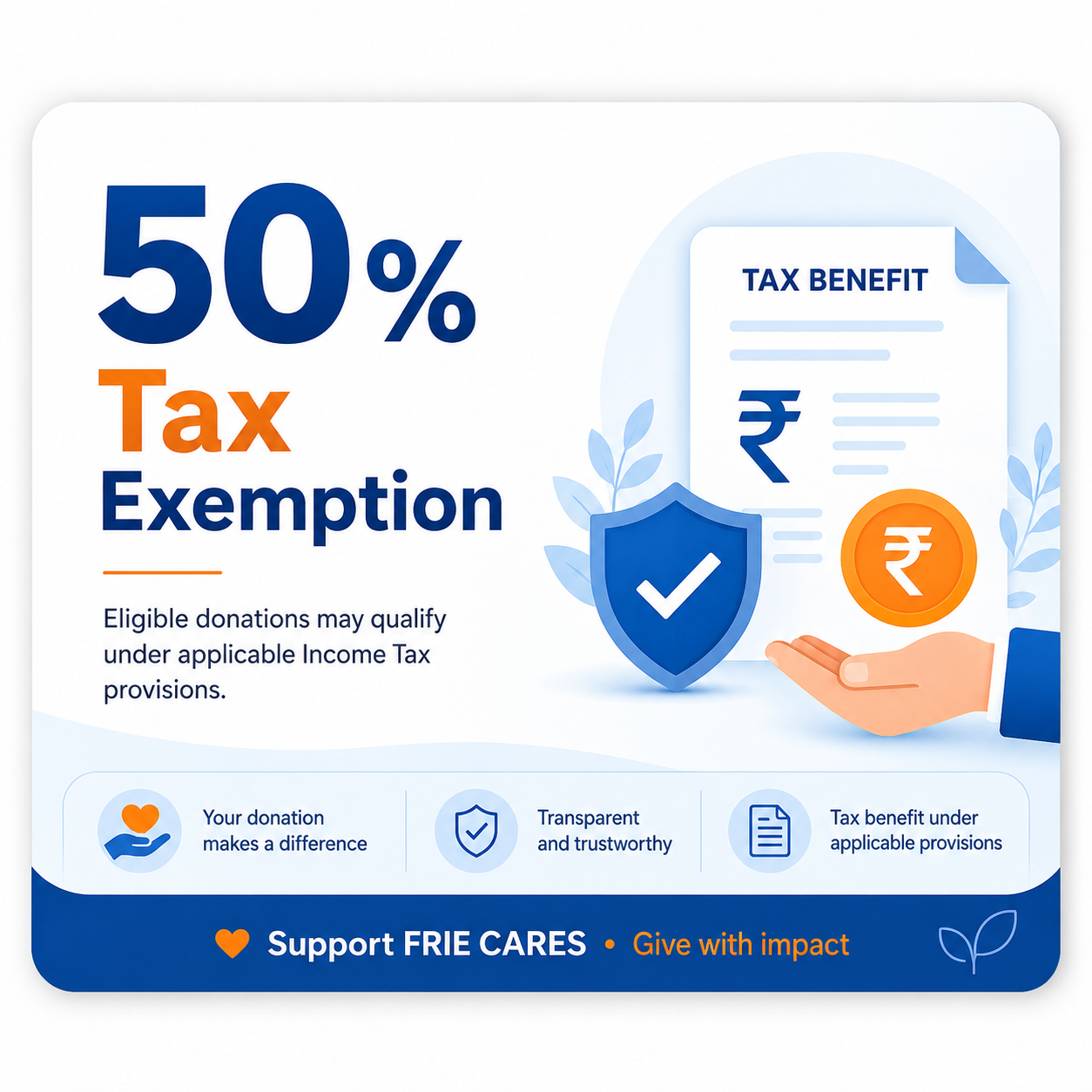 FRIE CARES 50% tax exemption